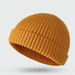 Wholesale Fashion Simple Autumn And Winter Solid Color Knitted Wool Cap - Image 8