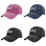 Wholesale Fashion Casual Washed Cotton Letter Embroidered Baseball Cap - Image 3