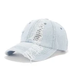 Wholesale Fashion Hole Design Adjustable Denim Cap - Image 5