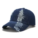 Wholesale Fashion Hole Design Adjustable Denim Cap - Image 2
