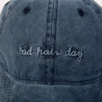 Wholesale High Quality Washed Cotton Bad Hair Day Adjustable Solid Color Baseball Cap - Image 4