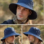 Wholesale Summer Fishing Sunshade Breathable Wide Brim Sunhat - Image 6