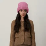 Wholesale Women Fashion Retro Contrast Color Warm Thickened Knitted Hat - Image 7