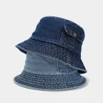 Wholesale Creative Denim Fisherman Hat With Pocket - Image 2