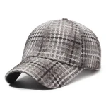 Wholesale Women Fashion Casual Houndstooth Jacquard Baseball Cap - Image 5