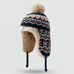 Wholesale Women Fashion Casual Winter Warm Knitted Jacquard Thickened Cold-Proof Ear-Protection Cap - Image 8